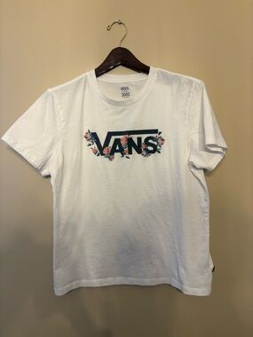 Vans White Tee with Logo